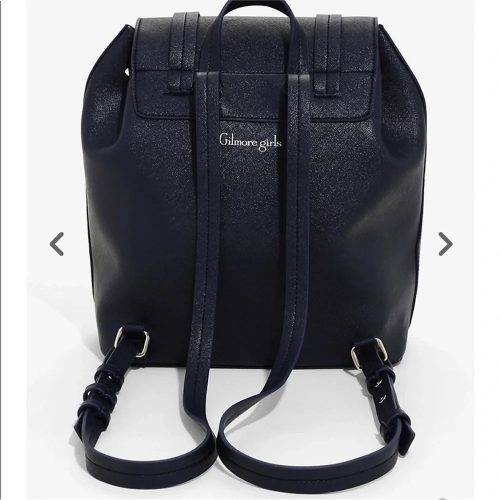 Gilmore Girls Rory’s Chilton Backpack Navy Blue Faux Leather Bag by Warner Bros - Picture 3 of 9